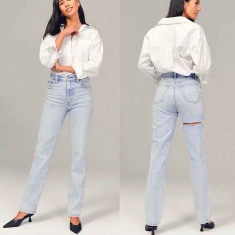 Abercrombie The 90's Straight Ultra High Rise